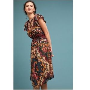 NWT Anthropologie patterned midi dress sz medium